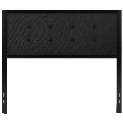 Bristol Metal Tufted Upholstered Full Size Headboard in Black Fabric, HG-HB1725-F-BK-GG