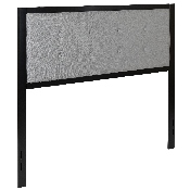 Bristol Metal Tufted Upholstered Full Size Headboard in Light Gray Fabric, HG-HB1725-F-LG-GG