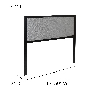 Bristol Metal Tufted Upholstered Full Size Headboard in Light Gray Fabric, HG-HB1725-F-LG-GG