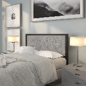 Bristol Metal Tufted Upholstered Full Size Headboard in Light Gray Fabric, HG-HB1725-F-LG-GG