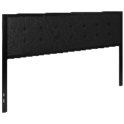 Bristol Metal Tufted Upholstered King Size Headboard in Black Fabric, HG-HB1725-K-BK-GG