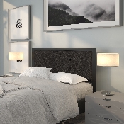 Bristol Metal Tufted Upholstered Queen Size Headboard in Black Fabric, HG-HB1725-Q-BK-GG