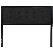 Bristol Metal Tufted Upholstered Queen Size Headboard in Black Fabric, HG-HB1725-Q-BK-GG