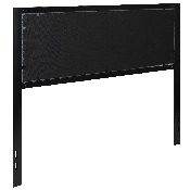 Bristol Metal Tufted Upholstered Queen Size Headboard in Dark Gray Fabric, HG-HB1725-Q-DG-GG