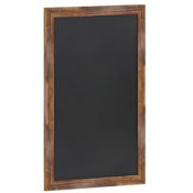 Canterbury 24" x 36" Torched Wood Wall Mount Magnetic Chalkboard Sign with Eraser, Hanging Wall Chalkboard Memo Board for Home, School, or Business, HGWA-3GD-CRE8-791315-GG