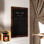 Canterbury 24" x 36" Torched Wood Wall Mount Magnetic Chalkboard Sign, Hanging Wall Chalkboard Memo Board for Home, School, or Business, HGWA-3GD-CRE8-791315-GG
