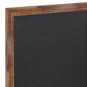 Canterbury 24" x 36" Torched Wood Wall Mount Magnetic Chalkboard Sign, Hanging Wall Chalkboard Memo Board for Home, School, or Business, HGWA-3GD-CRE8-791315-GG