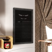 Canterbury 24" x 36" Rustic Gray Wall Mount Magnetic Chalkboard Sign, Hanging Wall Chalkboard Memo Board for Home, School, or Business, HGWA-5GD-CRE8-272315-GG