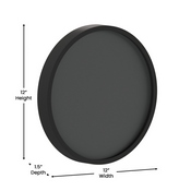 Canterbury 12" Round Wall Mounted Magnetic Chalkboards for Home or Business with Eraser and Chalk in Black Pine Wood Frames, Set of 2, HGWA-CHKCIRCLE12-2PK-BLK-GG