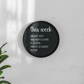 Canterbury 12" Round Wall Mounted Magnetic Chalkboards for Home or Business with Eraser and Chalk in Black Pine Wood Frames, Set of 2, HGWA-CHKCIRCLE12-2PK-BLK-GG