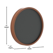 Canterbury 12" Round Wall Mounted Magnetic Chalkboards for Home or Business with Eraser and Chalk in Rustic Pine Wood Frames, Set of 2, HGWA-CHKCIRCLE12-2PK-BRN-GG