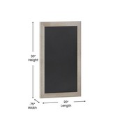 Canterbury 20" x 30" Weathered Wall Mount Magnetic Chalkboard Sign, Hanging Wall Chalkboard Memo Board for Home, School, or Business, HGWA-GDI-CRE8-064315-GG