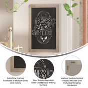 Canterbury 20" x 30" Weathered Wall Mount Magnetic Chalkboard Sign, Hanging Wall Chalkboard Memo Board for Home, School, or Business, HGWA-GDI-CRE8-064315-GG