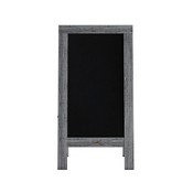 Canterbury 40" x 20" Vintage Wooden A-Frame Magnetic Indoor/Outdoor Chalkboard Sign, Freestanding Double Sided Extra Large Message Board, Graywash, HGWA-GDI-CRE8-132315-GG