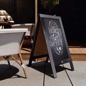 Canterbury 40" x 20" Vintage Wooden A-Frame Magnetic Indoor/Outdoor Chalkboard Sign, Freestanding Double Sided Extra Large Message Board, Black, HGWA-GDI-CRE8-612315-GG