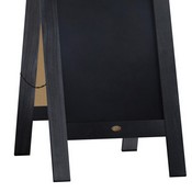 Canterbury 40" x 20" Vintage Wooden A-Frame Magnetic Indoor/Outdoor Chalkboard Sign, Freestanding Double Sided Extra Large Message Board, Black, HGWA-GDI-CRE8-612315-GG