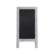Canterbury 40" x 20" Vintage Wooden A-Frame Magnetic Indoor/Outdoor Chalkboard Sign, Freestanding Double Sided Extra Large Message Board, Whitewashed, HGWA-GDIS-CRE8-342315-GG