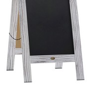 Canterbury 40" x 20" Vintage Wooden A-Frame Magnetic Indoor/Outdoor Chalkboard Sign, Freestanding Double Sided Extra Large Message Board, Whitewashed, HGWA-GDIS-CRE8-342315-GG