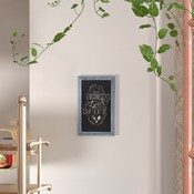 Canterbury 11" x 17" Rustic Blue Wall Mount Magnetic Chalkboard Sign, Hanging Wall Chalkboard Memo Board for Home, School, or Business, HGWA-GDIS-CRE8-562315-GG