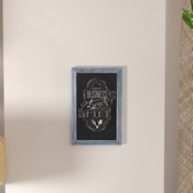 Canterbury 11" x 17" Rustic Blue Wall Mount Magnetic Chalkboard Sign, Hanging Wall Chalkboard Memo Board for Home, School, or Business, HGWA-GDIS-CRE8-562315-GG