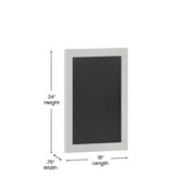 Canterbury 18" x 24" White Wall Mount Magnetic Chalkboard Sign, Hanging Wall Chalkboard Memo Board for Home, School, or Business, HGWA-GDIS-CRE8-954315-GG