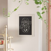 Canterbury 18" x 24" White Wall Mount Magnetic Chalkboard Sign, Hanging Wall Chalkboard Memo Board for Home, School, or Business, HGWA-GDIS-CRE8-954315-GG