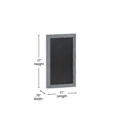 Canterbury 11" x 17" Rustic Gray Wall Mount Magnetic Chalkboard Sign, Hanging Wall Chalkboard Memo Board for Home, School, or Business, HGWA-GDIS-CRE8-962315-GG