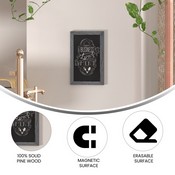 Canterbury 11" x 17" Rustic Gray Wall Mount Magnetic Chalkboard Sign, Hanging Wall Chalkboard Memo Board for Home, School, or Business, HGWA-GDIS-CRE8-962315-GG