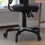 Nicholas Mid-Back Dark Gray Mesh Multifunction Executive Swivel Ergonomic Office Chair with Adjustable Arms and Transparent Roller Wheels, HL-0001-DK-GY-RLB-GG