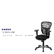 Mid-Back Black Mesh Multifunction Executive Swivel Ergonomic Office Chair with Adjustable Arms, HL-0001-GG