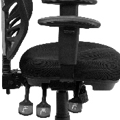 Mid-Back Black Mesh Multifunction Executive Swivel Ergonomic Office Chair with Adjustable Arms, HL-0001-GG