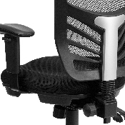 Mid-Back Black Mesh Multifunction Executive Swivel Ergonomic Office Chair with Adjustable Arms, HL-0001-GG