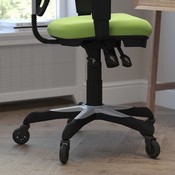 Nicholas Mid-Back Green Mesh Multifunction Executive Swivel Ergonomic Office Chair with Adjustable Arms and Transparent Roller Wheels, HL-0001-GN-RLB-GG