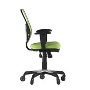 Nicholas Mid-Back Green Mesh Multifunction Executive Swivel Ergonomic Office Chair with Adjustable Arms and Transparent Roller Wheels, HL-0001-GN-RLB-GG