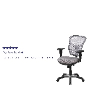 Mid-Back Gray Mesh Multifunction Executive Swivel Ergonomic Office Chair with Adjustable Arms, HL-0001-GY-GG