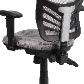 Mid-Back Gray Mesh Multifunction Executive Swivel Ergonomic Office Chair with Adjustable Arms, HL-0001-GY-GG