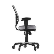 Nicholas Mid-Back Gray Mesh Multifunction Executive Swivel Ergonomic Office Chair with Adjustable Arms and Transparent Roller Wheels, HL-0001-GY-RLB-GG