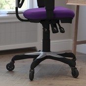 Nicholas Mid-Back Purple Mesh Multifunction Executive Swivel Ergonomic Office Chair with Adjustable Arms and Transparent Roller Wheels, HL-0001-PUR-RLB-GG