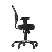 Nicholas Mid-Back Black Mesh Multifunction Executive Swivel Ergonomic Office Chair with Adjustable Arms and Transparent Roller Wheels, HL-0001-RLB-GG