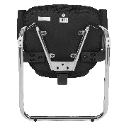 Black Mesh Side Reception Chair with Chrome Sled Base, HL-0001B-BK-GG