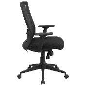 Mid-Back Black Mesh Executive Swivel Ergonomic Office Chair with Back Angle Adjustment and Adjustable Arms, HL-0004K-GG