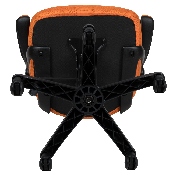 High Back Orange Mesh Ergonomic Swivel Office Chair with Black Frame and Flip-up Arms, HL-0016-1-BK-OR-GG