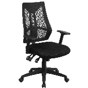 High Back Black Mesh Multifunction Swivel Ergonomic Task Office Chair with Adjustable Arms, HL-0017-GG