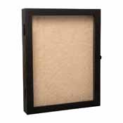 Peyton 11x14 Shadow Box Display Case with Linen Liner, 8 Push Pins and Solid Pine Wood Frame in Black, HMHD-23M010YBN-BLK-1114-GG