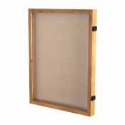 Peyton 18x24 Shadow Box Display Case with Linen Liner, 8 Push Pins and Solid Pine Wood Frame in Weathered Brown, HMHD-23M012YBN-WEATH-1824-GG