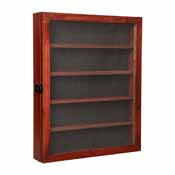 Maverick 14.5x17.5 Solid Pine Medals Display Case with 4 Channel Grooved Removable Shelves in Mahogany, HMHD-23M018YBN1-MHG-1417-GG