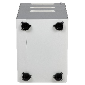 Ergonomic 3-Drawer Mobile Locking Filing Cabinet with Anti-Tilt Mechanism & Letter/Legal Drawer, White with Charcoal Faceplate, HZ-AP535-02-DGY-WH-GG