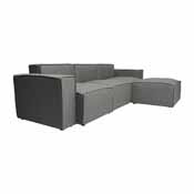 Bridgetown Luxury Modular 4 Piece Sectional Sofa, Dark Gray, IS-IT2231-4PCSEC-DKGRY-GG