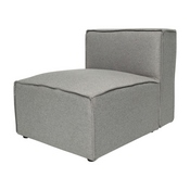Bridgetown Luxury Modular Sectional Sofa, Armless Center Seat, Gray, IS-IT2231-MC-GRY-GG