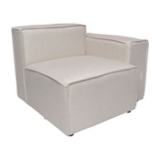 Bridgetown Luxury Modular Sectional Sofa, Right Side with Arm Rest, Cream, IS-IT2231-RC-CRM-GG